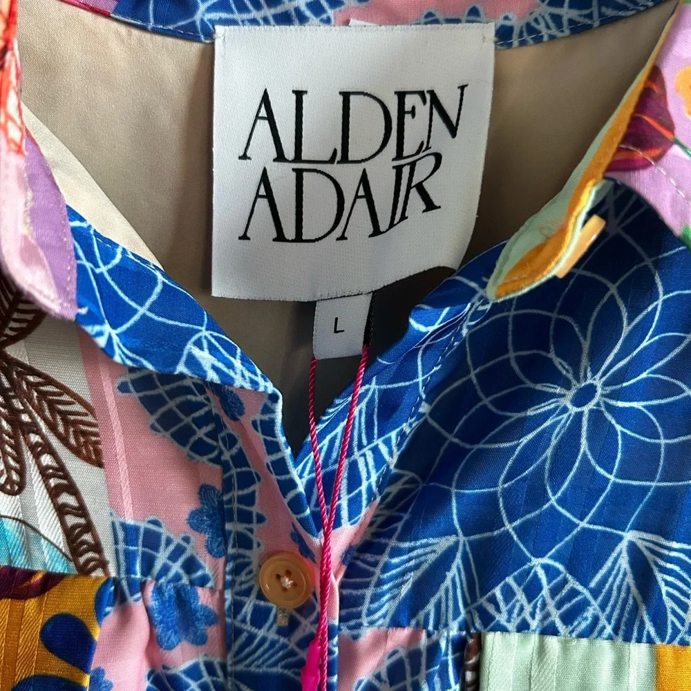 NEW ALDEN ADAIR women's heather dress in floral Size Large. - Picture 5 of 9